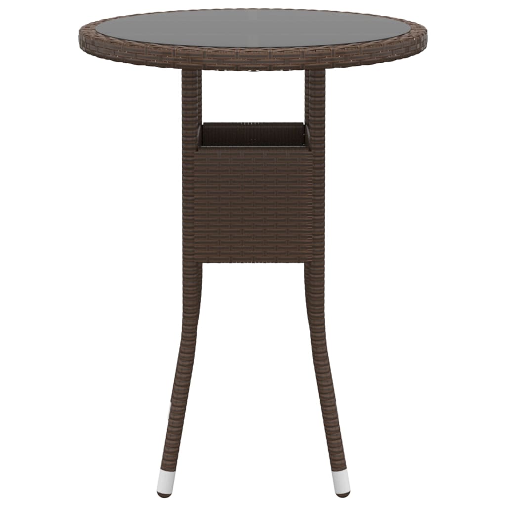 5-delige Loungeset poly rattan Bruin