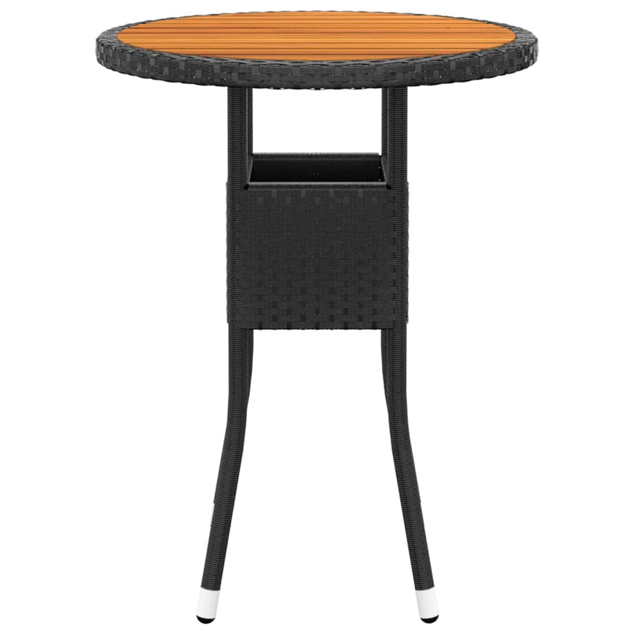 5-delige Loungeset poly rattan Zwart