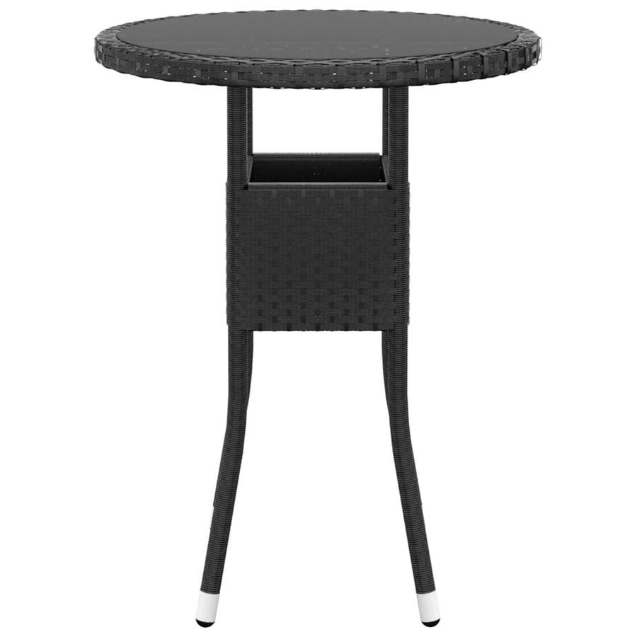 5-Delige Loungeset Poly Rattan Zwart