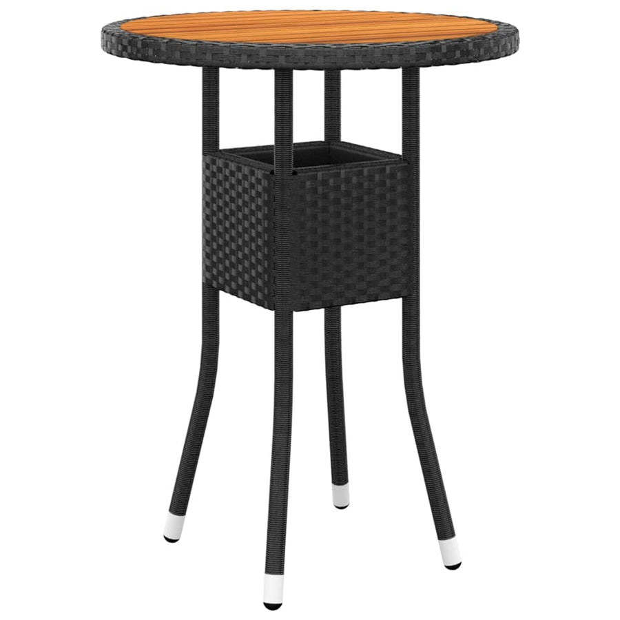 5-Delige Loungeset Poly Rattan Zwart