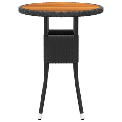 5-Delige Loungeset Poly Rattan Zwart