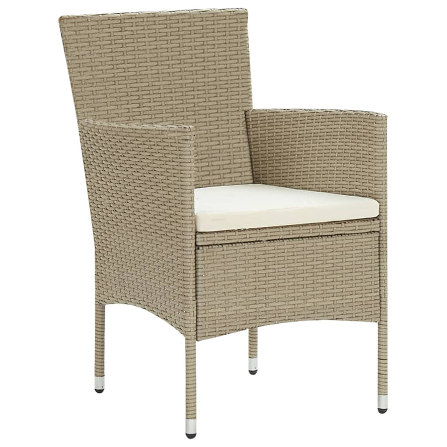 3-Delige Tuinset Poly Rattan Beige