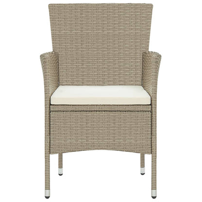 3-Delige Tuinset Poly Rattan Beige