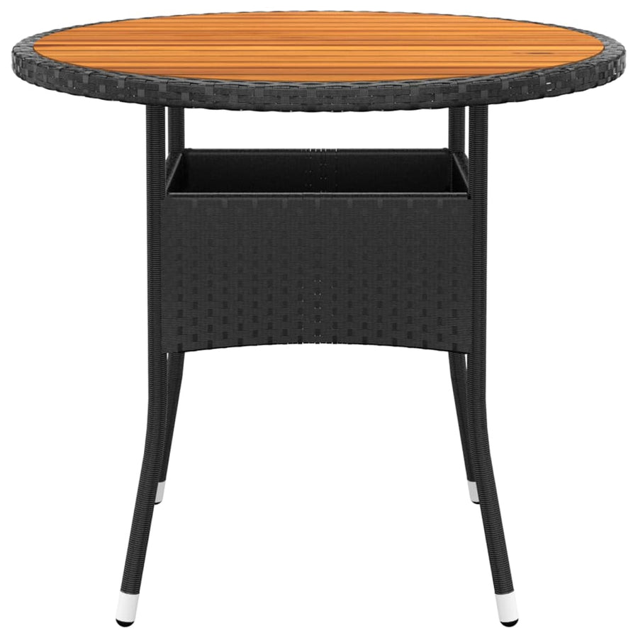 3-Delige Tuinset Poly Rattan Zwart