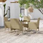 Tuinset poly rattan 5-delig beige