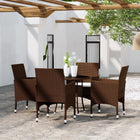 Tuinset poly rattan 5-delig bruin