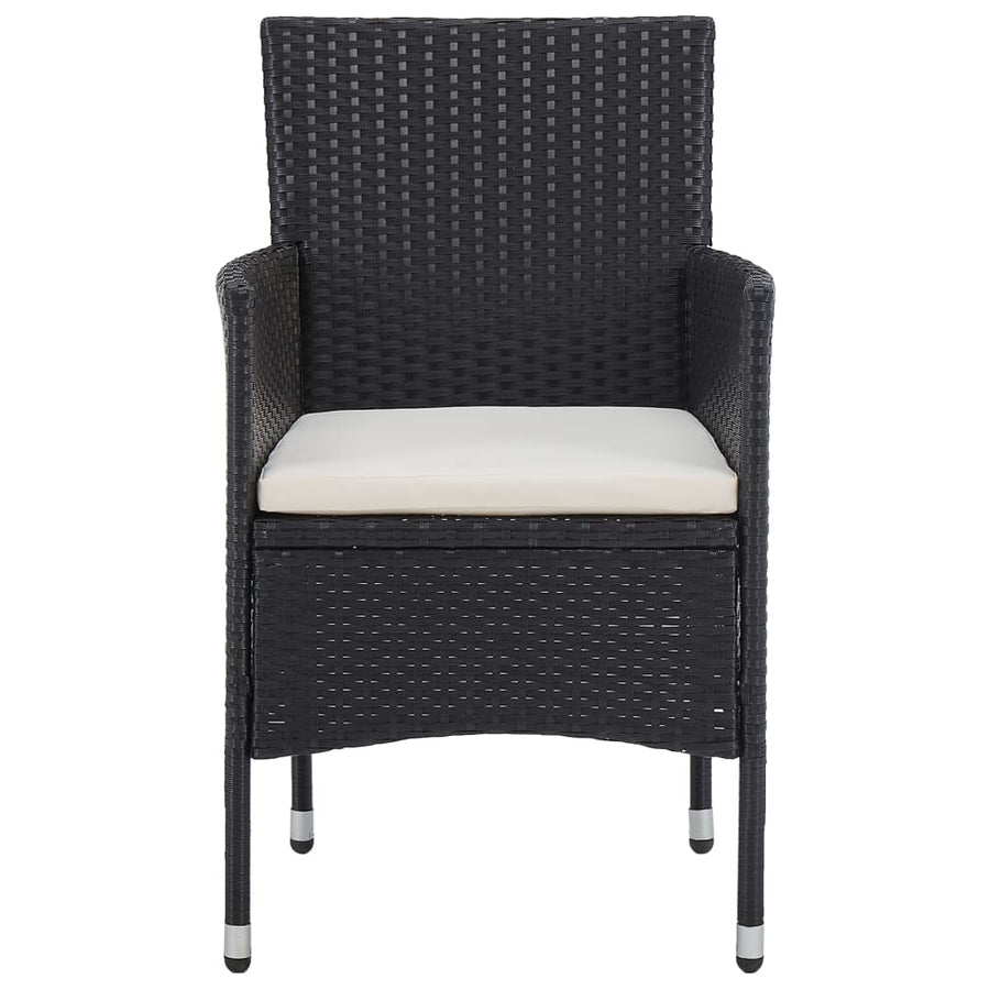 5-Delige Tuinset Poly Rattan Zwart