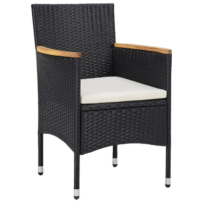 5-Delige Tuinset Poly Rattan Zwart
