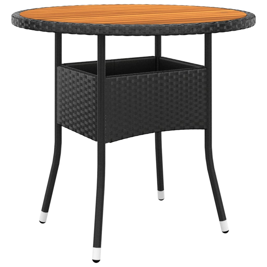5-Delige Tuinset Poly Rattan Zwart