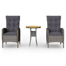 -Delige Tuinset Poly Rattan 3 Ø 60 cm table Grijs en bruin