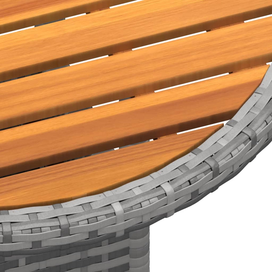 -Delige Tuinset Poly Rattan 3 Ø 60 cm table Grijs en bruin