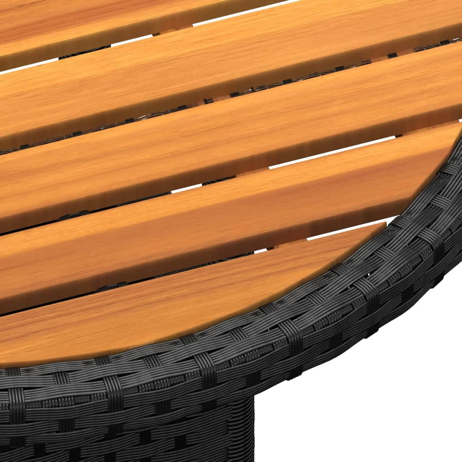 -Delige Tuinset Poly Rattan 3 Ø 60 cm table Zwart en bruin