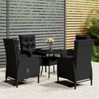 5-piece Outdoor Lounge Set poly rattan black