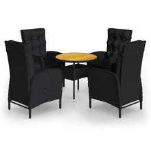 -Delige Tuinset Poly Rattan 5 Ø 80 cm table Zwart en bruin