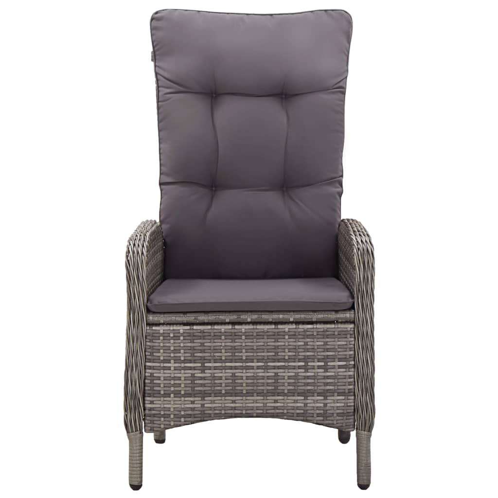 -Delige Tuinset Poly Rattan 200 cm tafellengte Grijs