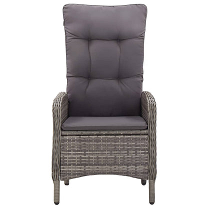 -Delige Tuinset Poly Rattan 200 cm tafellengte Grijs