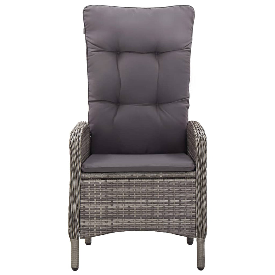 -Delige Tuinset Poly Rattan 200 cm tafellengte Grijs