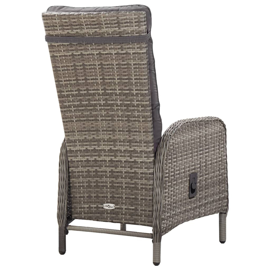 -Delige Tuinset Poly Rattan 200 cm tafellengte Grijs
