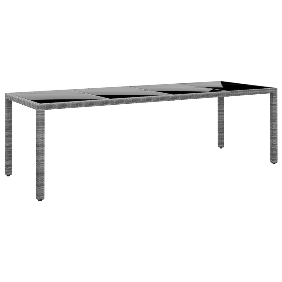 -Delige Tuinset Poly Rattan 250 cm tafellengte Grijs