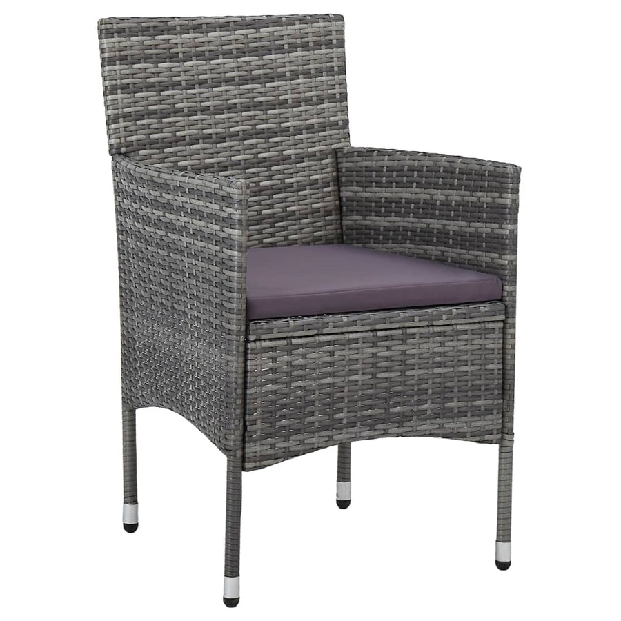 -Delige Tuinset Poly Rattan 200 cm tafellengte Grijs