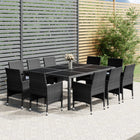 -Delige Tuinset Poly Rattan 200 cm tafellengte Grijs