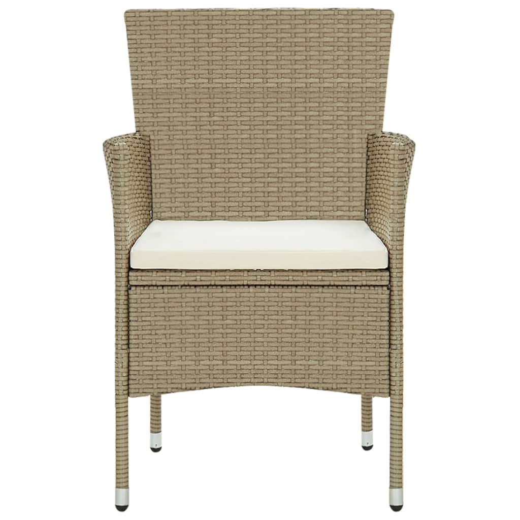 -Delige Tuinset Poly Rattan 200 cm tafellengte Beige