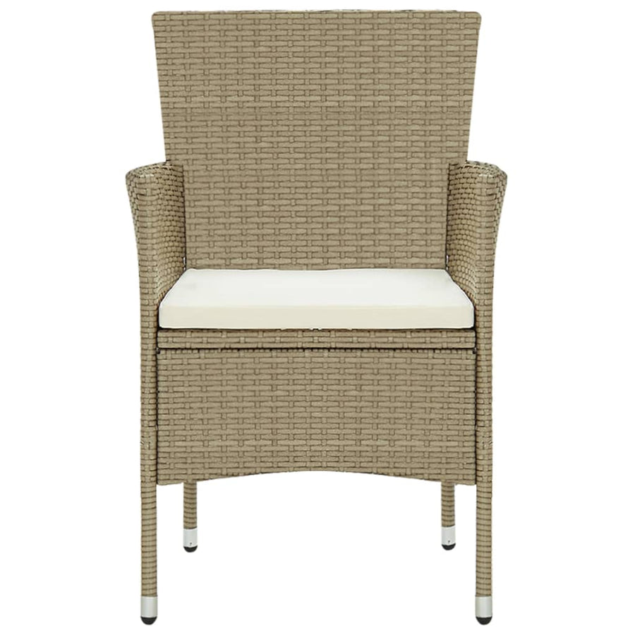 -Delige Tuinset Poly Rattan 200 cm tafellengte Beige
