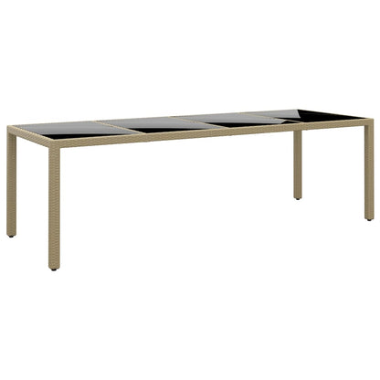 -Delige Tuinset Poly Rattan 250 cm tafellengte Beige