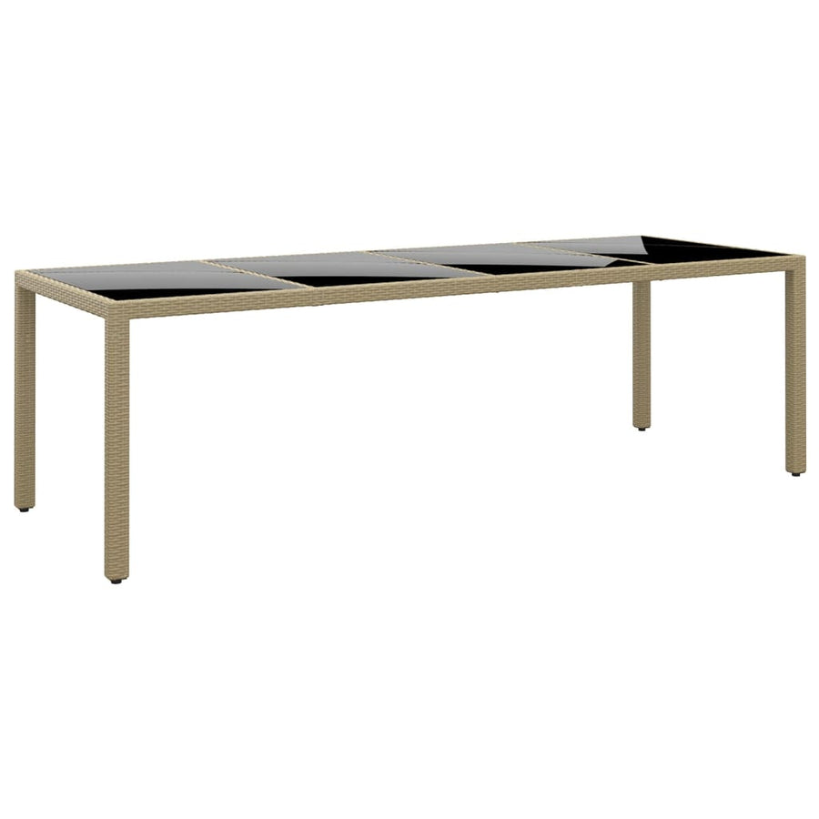 -Delige Tuinset Poly Rattan 250 cm tafellengte Beige
