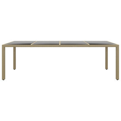 -Delige Tuinset Poly Rattan 250 cm tafellengte Beige