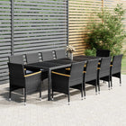 -Delige Tuinset Poly Rattan 250 cm tafellengte Grijs