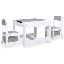 Kindertafel Met 2 Stoelen Mdf Wit