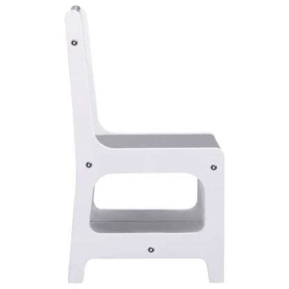 Kindertafel Met 2 Stoelen Mdf Wit