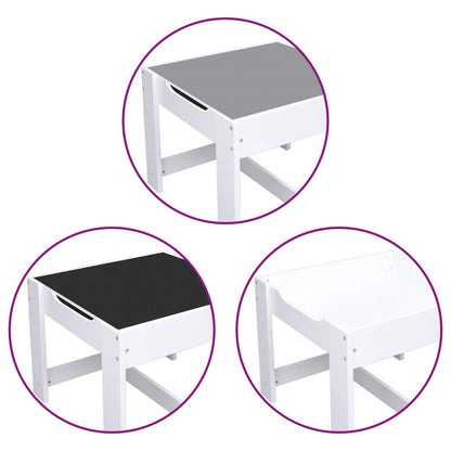 Kindertafel Met 2 Stoelen Mdf Wit