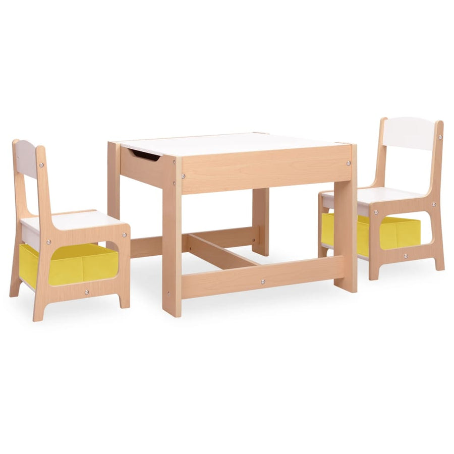 Kindertafel Met 2 Stoelen Mdf Bruin