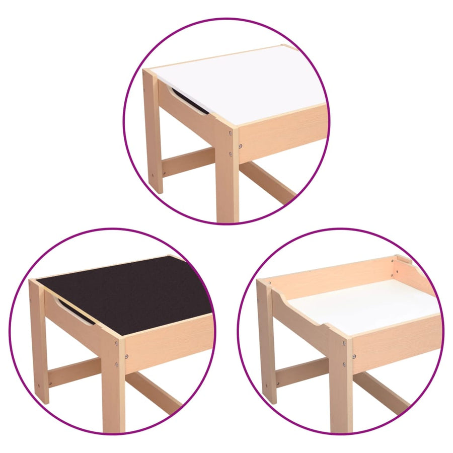 Kindertafel Met 2 Stoelen Mdf Bruin