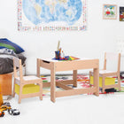Kindertafel met 2 stoelen MDF bruin 62x62x48 cm