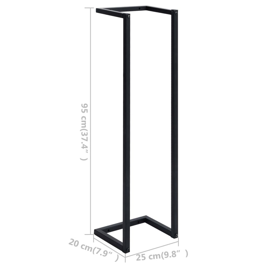 Handdoekenrek Ijzer 25 x 20 x 95 cm Zwart