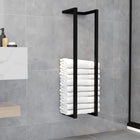 Towel rack 25x20x95 cm iron black