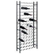 Wijnrek 96 flessen ijzer zwart 64x22x157 cm