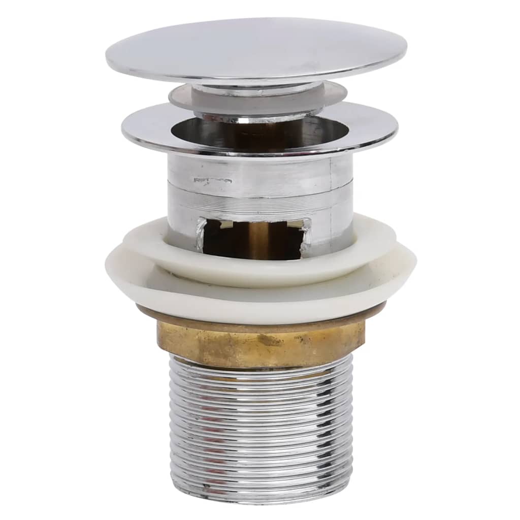 Afvoer Pop-Up Met Overloop 6,4X6,4X9,1 Cm Kleurig Chroom Met overloopfunctie