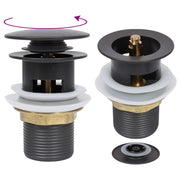 Afvoer pop-up met overloop 1¼ inch grijs