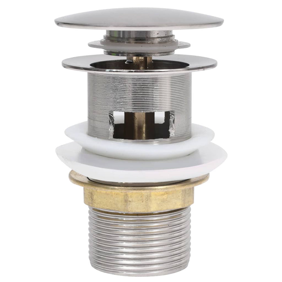Afvoer Pop-Up Met Overloop 6,4X6,4X9,1 Cm Kleurig Zilver Met overloopfunctie