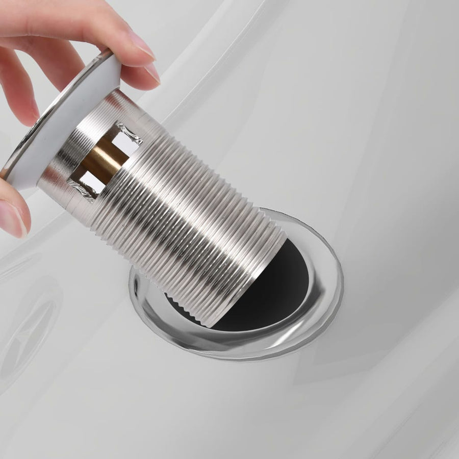 Afvoer Pop-Up Met Overloop 6,4X6,4X9,1 Cm Kleurig Zilver Met overloopfunctie