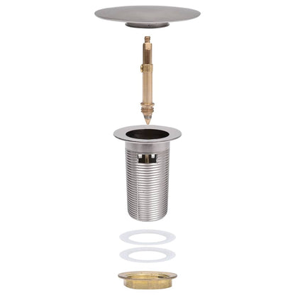Afvoer Pop-Up Met Overloop 6,4X6,4X9,1 Cm Kleurig Zilver Met overloopfunctie