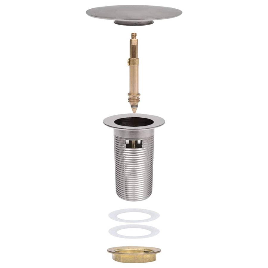Afvoer Pop-Up Met Overloop 6,4X6,4X9,1 Cm Kleurig Zilver Met overloopfunctie