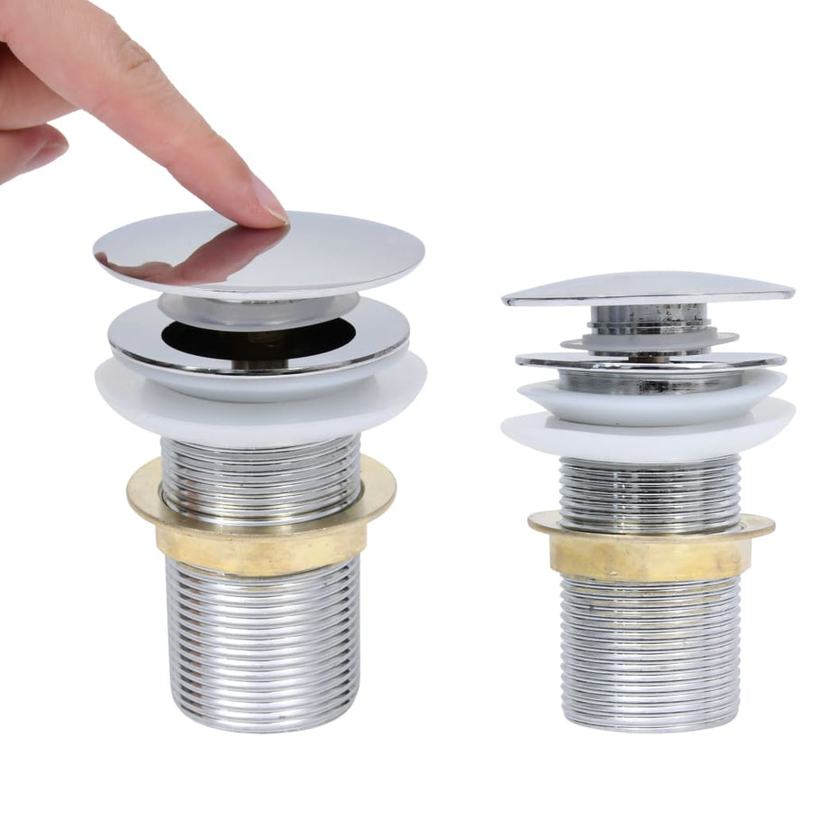 Afvoer Pop-Up Zonder Overloop 6,4X6,4X9,1 Cm Kleurig Chroom Zonder overloopfunctie