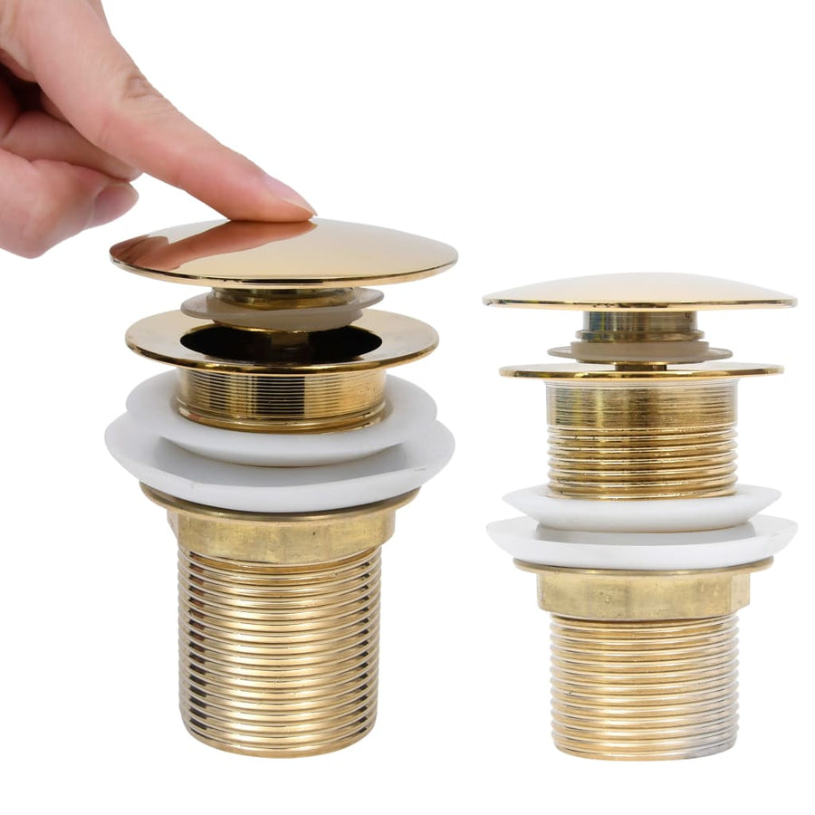 Afvoer Pop-Up Zonder Overloop 6,4X6,4X9,1 Cm Kleurig Goud Zonder overloopfunctie