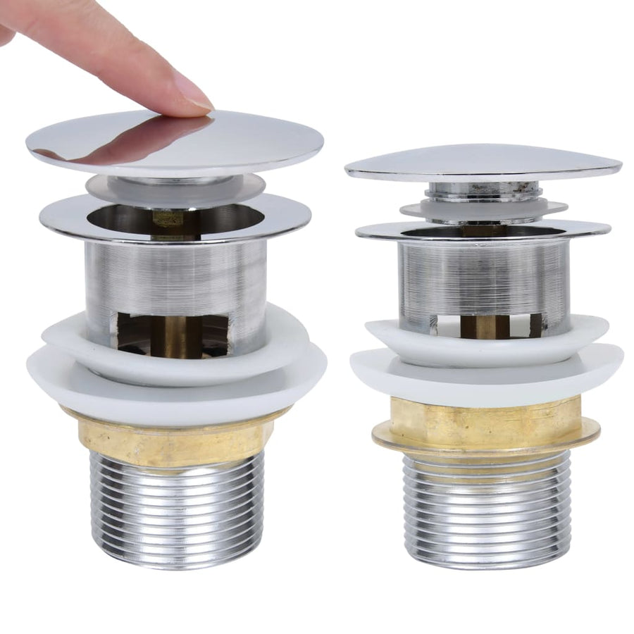Afvoer Pop-Up Zonder Overloop 6,4X6,4X9,1 Cm Kleurig Zilver Zonder overloopfunctie