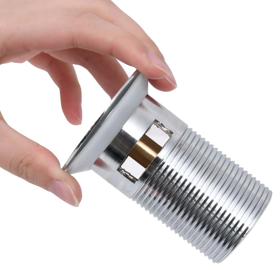 Afvoer Pop-Up Zonder Overloop 6,4X6,4X9,1 Cm Kleurig Zilver Zonder overloopfunctie
